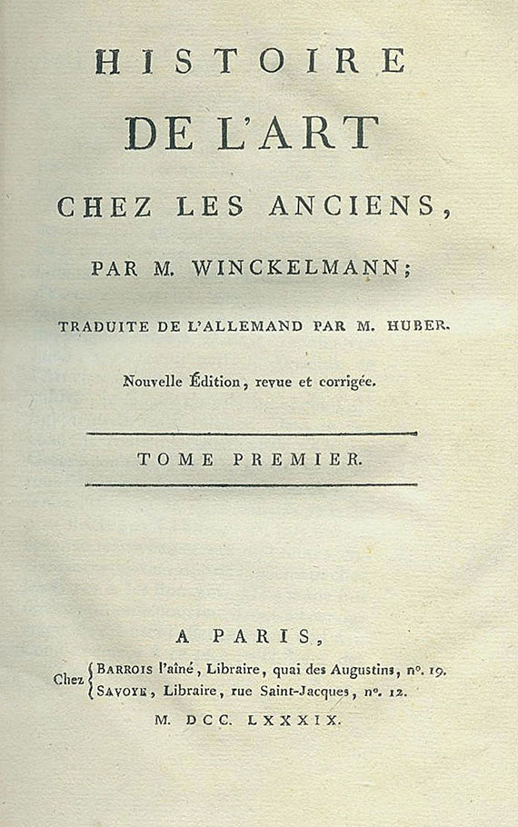 Johann Joachim Winckelmann - Histoire de l