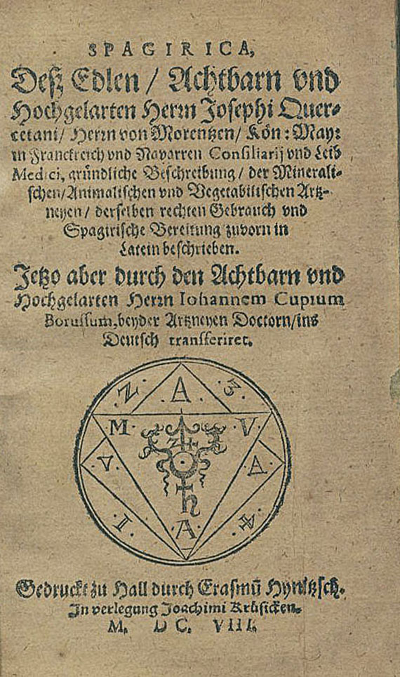  Alchemie und Okkulta - Kunstkammer und 3 weitere Werke . Nach 1600