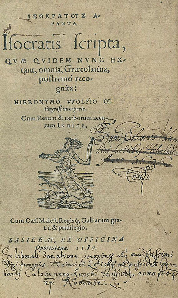  Isocrates - Isocratis Scripta. 1578