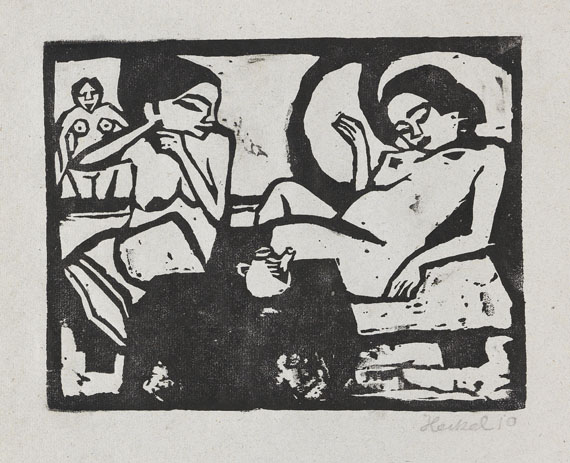 Erich Heckel - Zwei Mädchen im Atelier