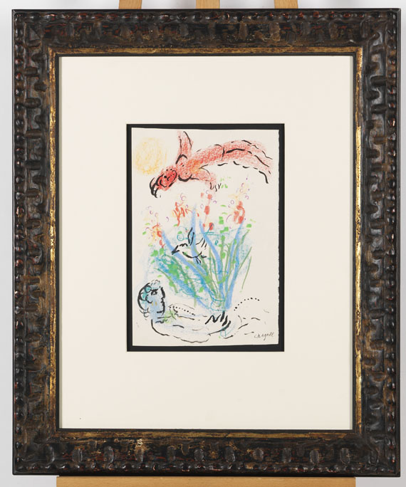 Chagall - Nu rouge au dessus du bouquet