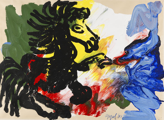 Karel Appel - Horse in the clouds