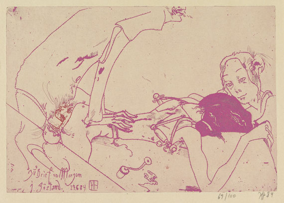 Horst Janssen - Brief an Mirjam. 1984. - 