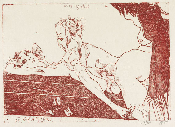 Horst Janssen - Brief an Mirjam. 1984. - 