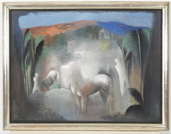 Béla Kádár - Traumlandschaft (Pferde und Figuren im Licht Nr.II.) - Frame image