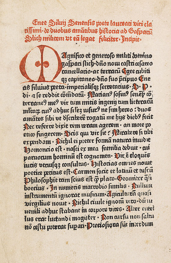 Pius II. - De duobus amantibus historia (1471)