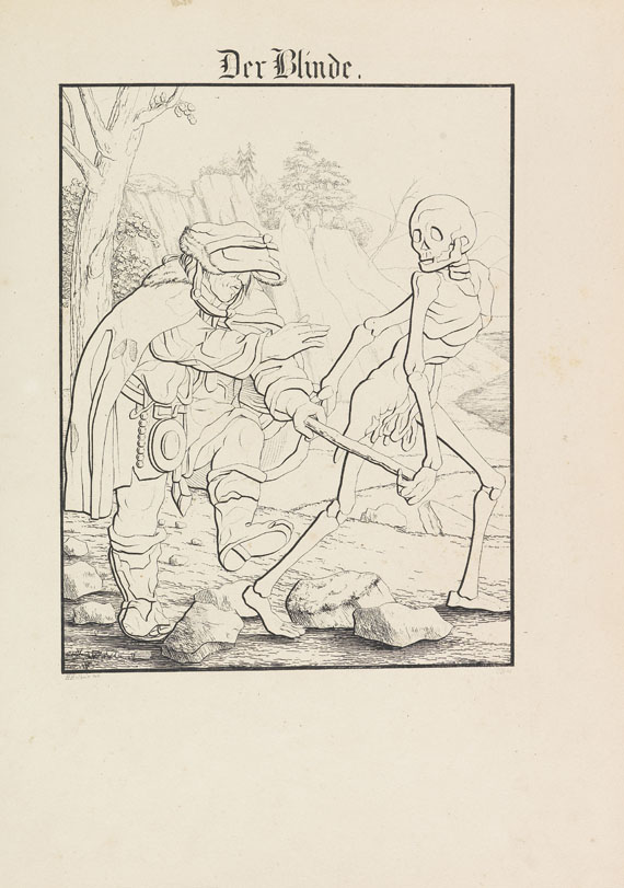 Totentanz - Der Todtentanz ... nach den Orig.-Holzschnitten des H. Holbein. 1835.