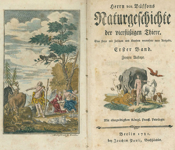 Georges Louis Lerclerc Buffon - Naturgeschichte der vierfüßigen Thiere. 19 Bde. 1773-1801