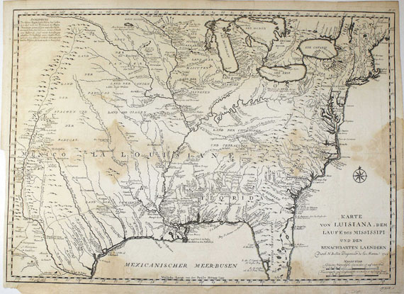  Amerika - 1 Bl. Louisiana (N. Bellin). 1744.