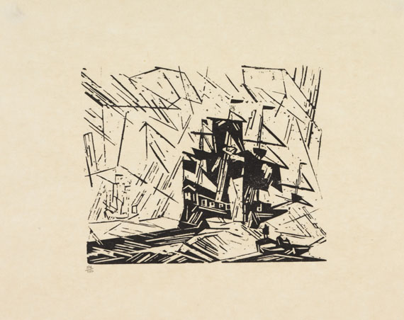 Lyonel Feininger - Altes Hansa Schiff.