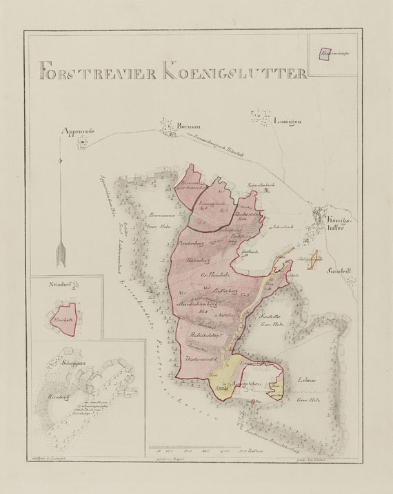   - Charten der Herzoglichen Forstreviere. Atlas.