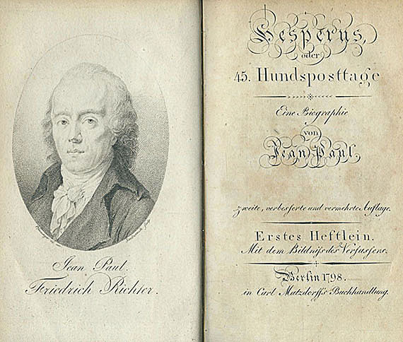  Jean Paul - Hesperus, oder 45 Hundsposttage. 2 Bde.