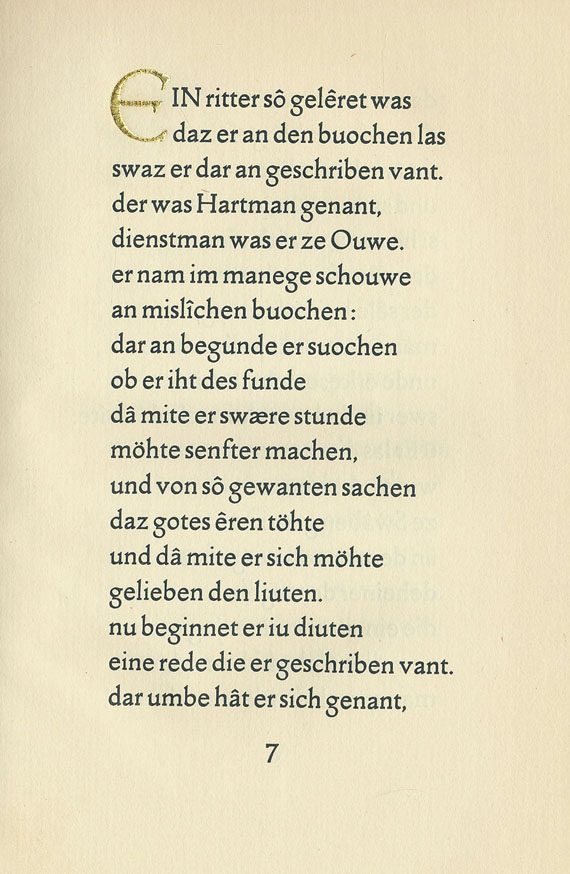  Ernst Ludwig-Presse - Hartmann von Aue- Der arme Heinrich