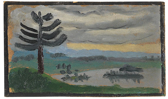 Gabriele Münter - Landschaft bei Murnau (Abend am See)