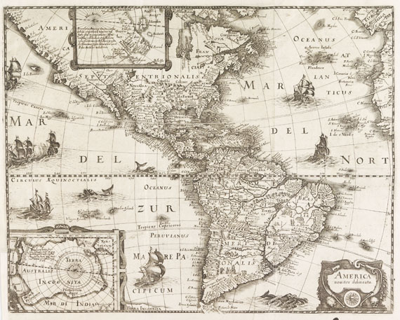 Amerika - 1 Bl. America nouiter delineata (Merian).