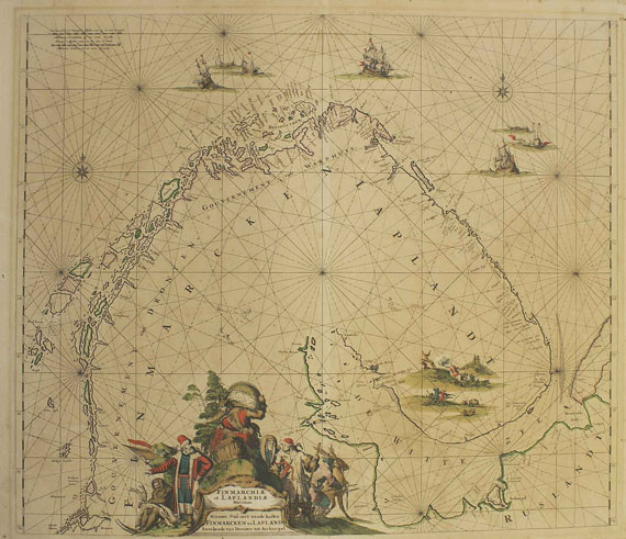  Nordmeer - 1 Bl. Finmarchiae et Laplandiae. Dabei: 1 Bl. Carte réduite des mers du Nord