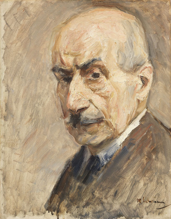 Max Liebermann - Selbstbildnis, Büste im Dreiviertelprofil nach links