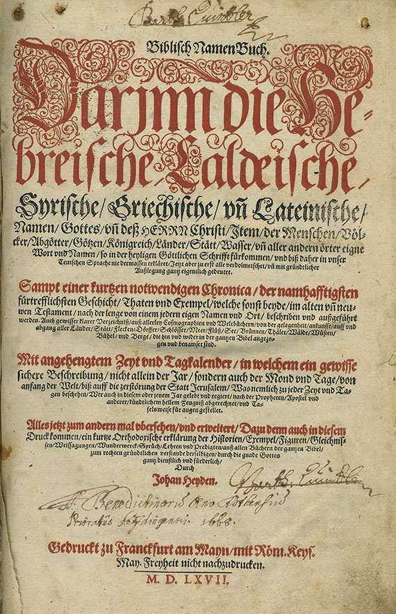 Johann Heyden - Biblisch Namen Buch