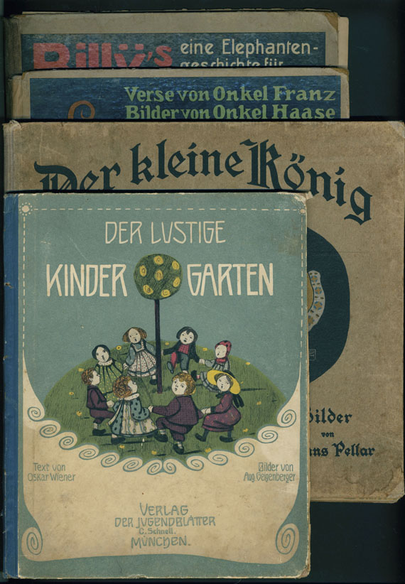   - 4 Kinderbücher (lustige Kindergarten, kleine König, Rumpelstilzchens und Billy