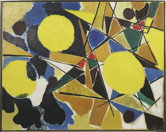 Ernst Wilhelm Nay - Drei gelbe Scheiben - Frame image