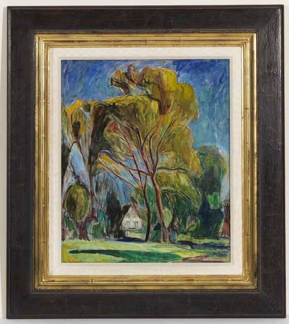 Hans Purrmann - Haus unter Bäumen - Frame image