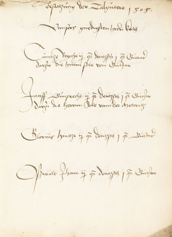 Hallesche Pfännerschaft - Manuskript 1505 (Ordnung der Siedehütten, Halle/Saale)