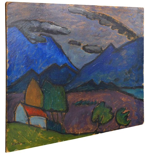 Gabriele Münter - Berglandschaft mit Haus - 