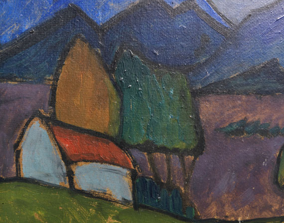 Gabriele Münter - Berglandschaft mit Haus