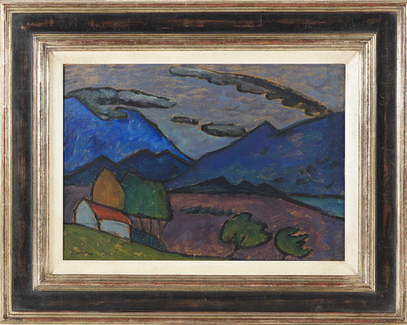 Gabriele Münter - Berglandschaft mit Haus - Frame image