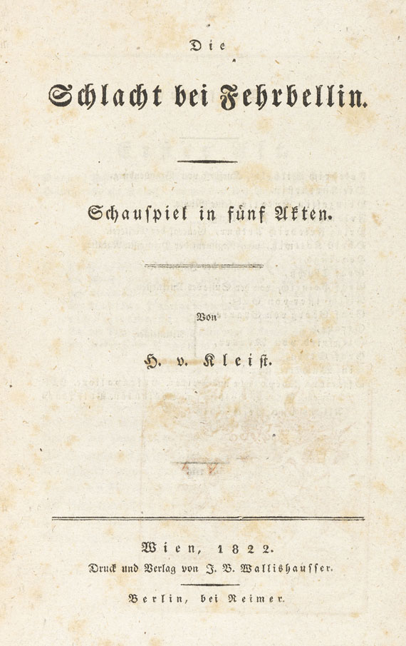 Heinrich von Kleist - Die Schlacht bei Fehrbellin