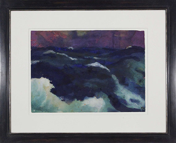 Emil Nolde - Hohe See unter violettem Himmel - Frame image