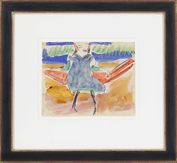 Erich Heckel - (Fränzi) Kind in der Hängematte - Frame image