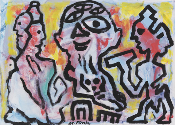 A. R. Penck (d.i. Ralf Winkler) - Plato, Sokrates und Aristoteles 3