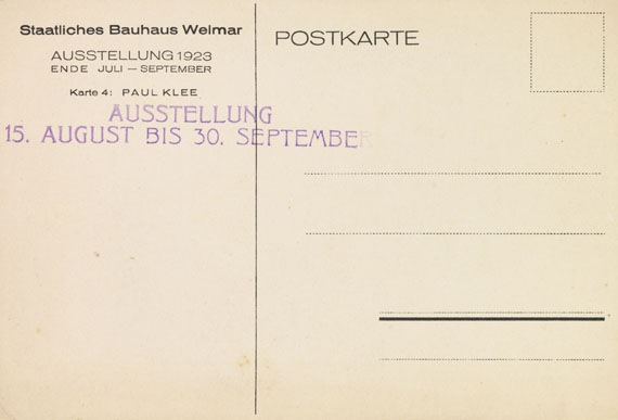 Paul Klee - Postkarte Bauhaus-Ausstellung 1923 - 
