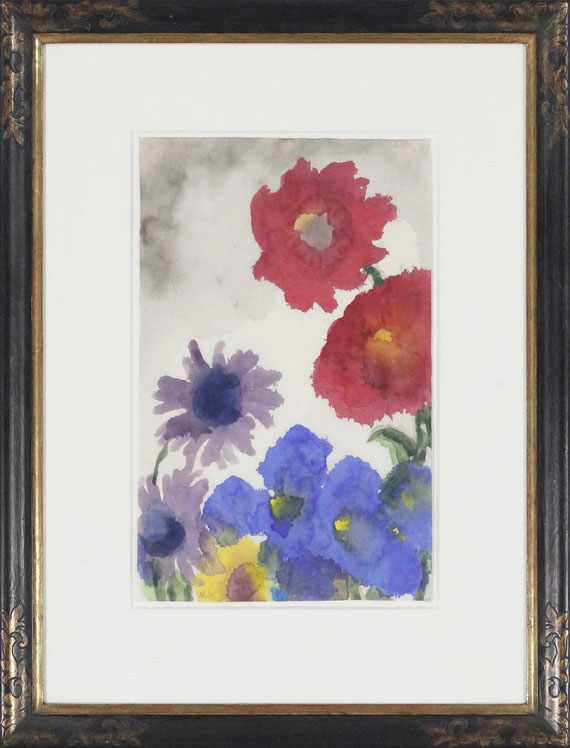 Emil Nolde - Dahlien, Astern und Iris - Frame image