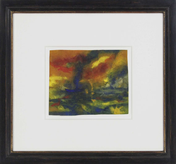 Emil Nolde - Abendmeer mit blauem Dampfer - Frame image