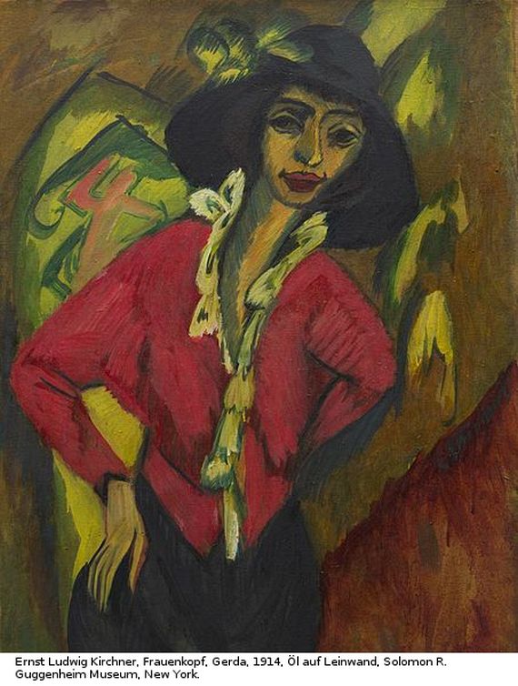 Ernst Ludwig Kirchner - Selbstporträt mit Gerda (Mann und Sitzende im Atelier) - 