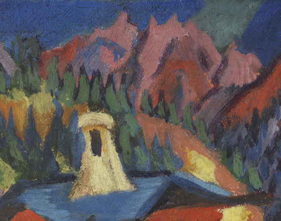 Ernst Ludwig Kirchner - Haus auf der Staffel - 