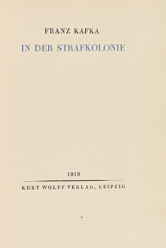 Franz Kafka - In der Strafkolonie