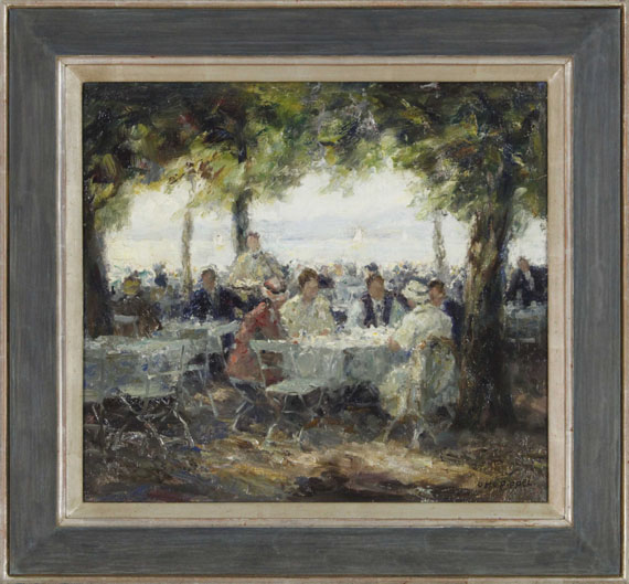 Otto Pippel - Wirtsgarten am Starnberger See - Frame image