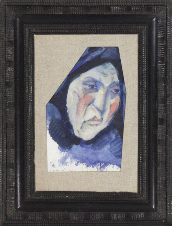 Heinrich Nauen - Kopfstudie zur Maria im violetten Gewand - Frame image