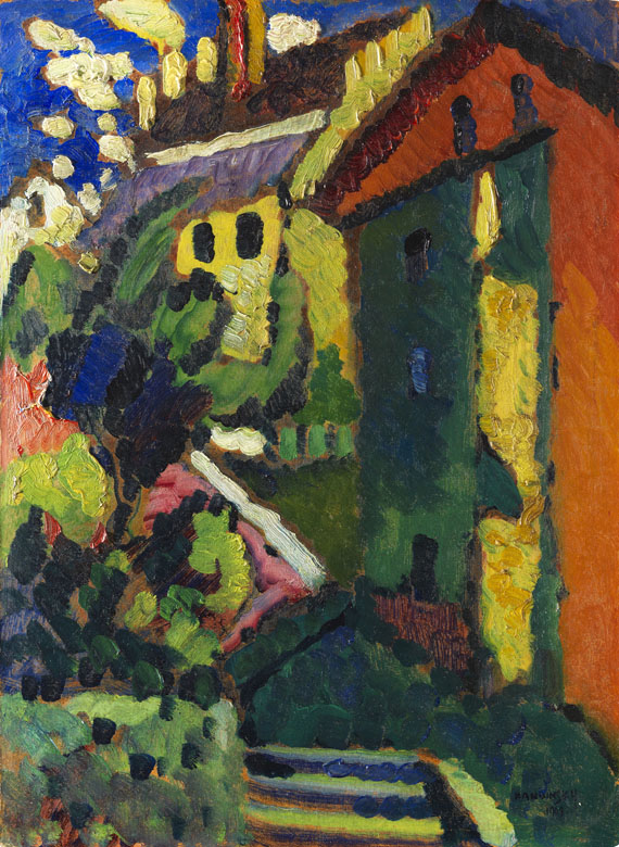 Wassily Kandinsky - Treppe zum Schloss (Murnau)