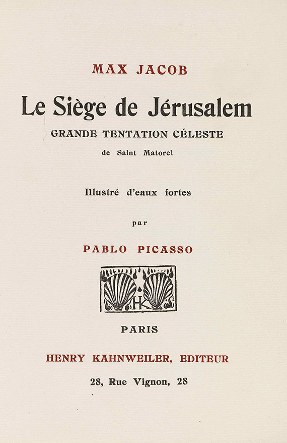 Pablo Picasso - Max Jacob, Le Siège de Jérusalem - 