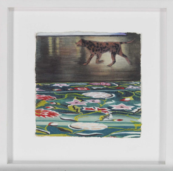 Karin Kneffel - Hund über Teppich - Frame image