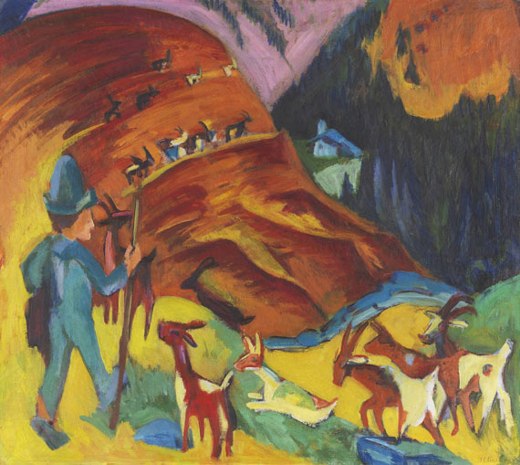 Ernst Ludwig Kirchner - Heimkehrende Ziegenherde