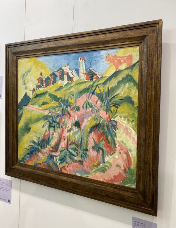 Ernst Ludwig Kirchner - Bergdorf mit rosa Kuh - 
