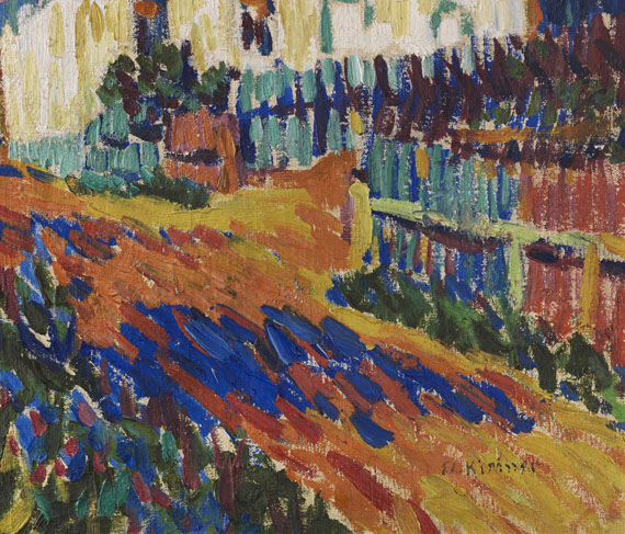 Ernst Ludwig Kirchner - Dorfstraße mit Apfelbäumen - 