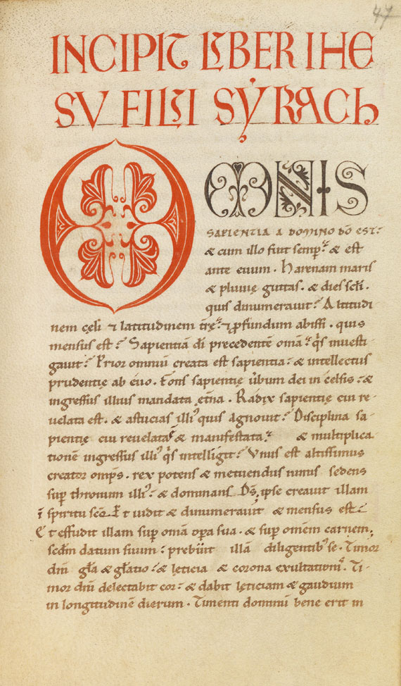  Biblia latina - Biblia latina. Handschrift auf Pergament, 12. Jahrhundert - 