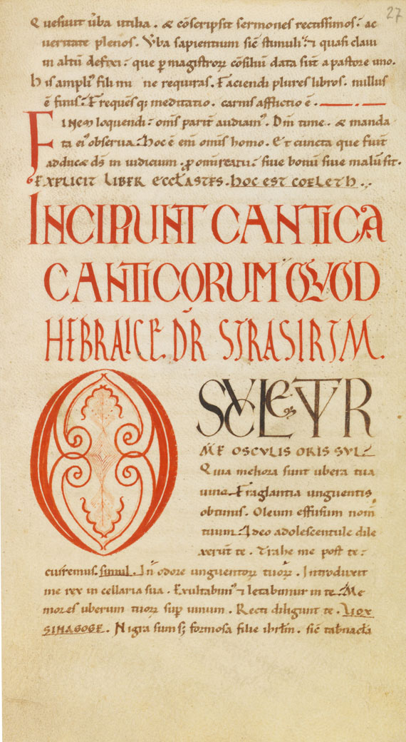  Biblia latina - Biblia latina. Handschrift auf Pergament, 12. Jahrhundert