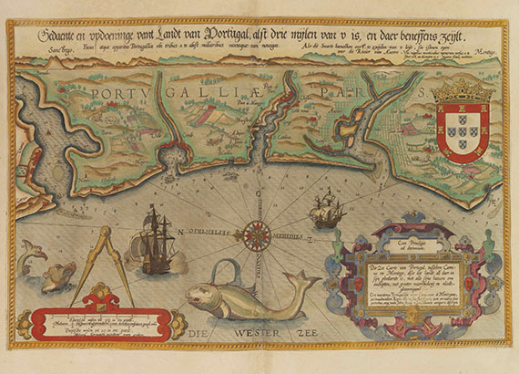 Lucas Janszoon Waghenaer - Speculum nauticum super navigatione maris, 2 Teile in 1 Band - 